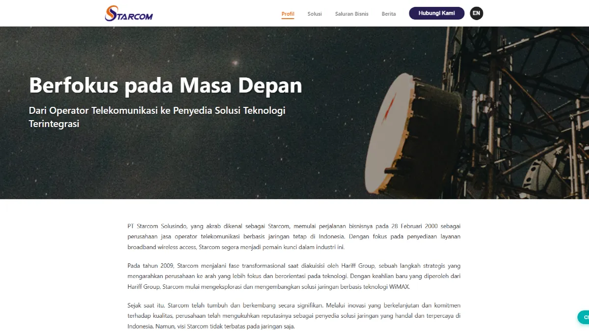 Corporate Website PT Starcom Solusindo - 3