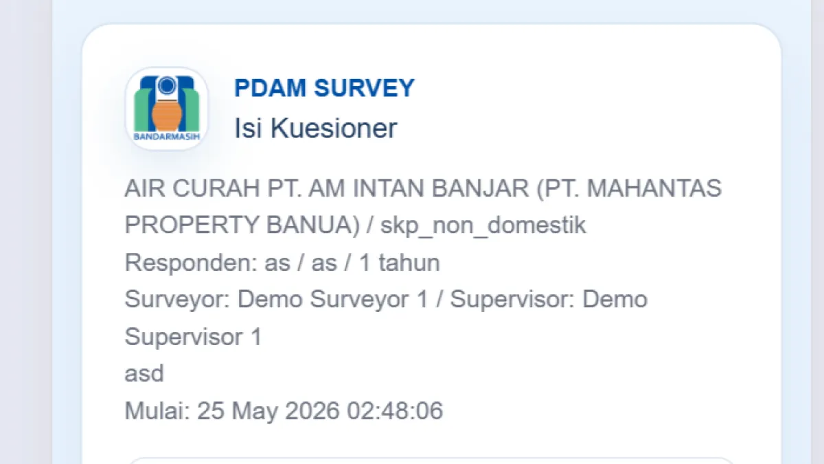 E-Survey Kepuasan Pelanggan PTAM Bandarmasih - 4
