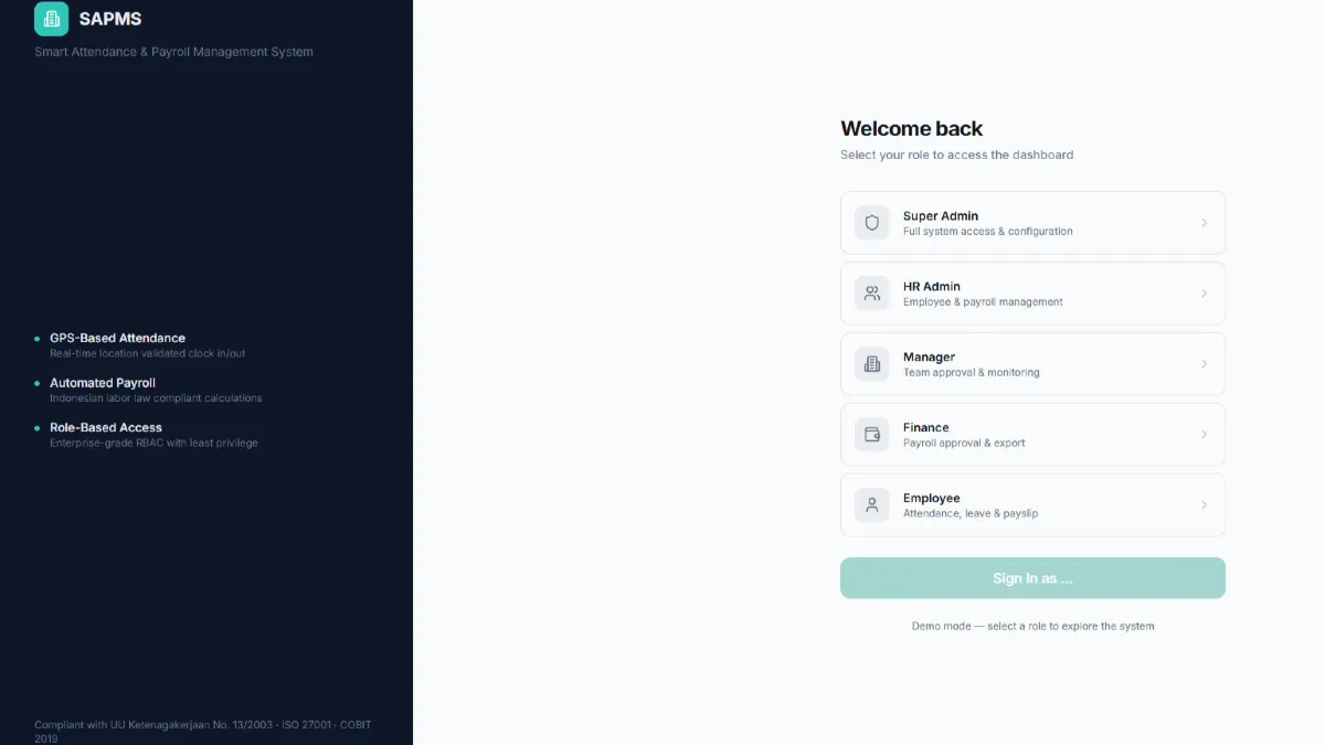 SAPMS - Smart Attendance & Payroll Management System - 1